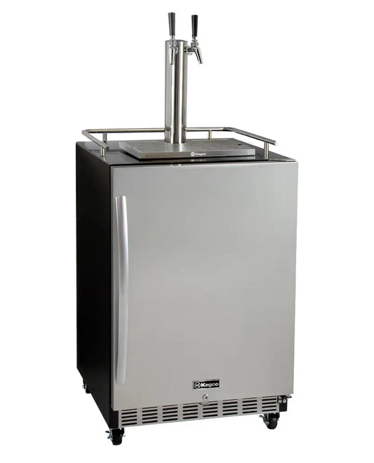 Kegco 24" Wide Dual Tap Stainless Steel Kegerator - HK38BSC-2