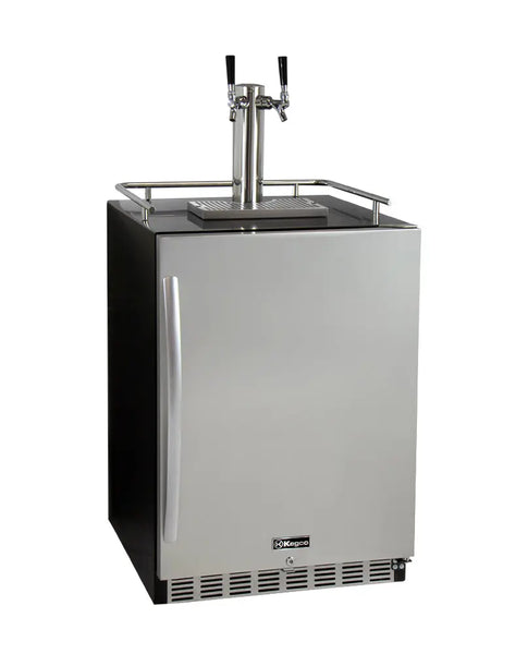 Kegco 24 Wide Dual Tap Stainless Steel Kegerator - HK38BSU-2