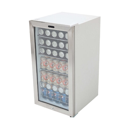 Whynter Beverage Refrigerator With Lock – Stainless Steel 120-Can Capacity - BR-128WS