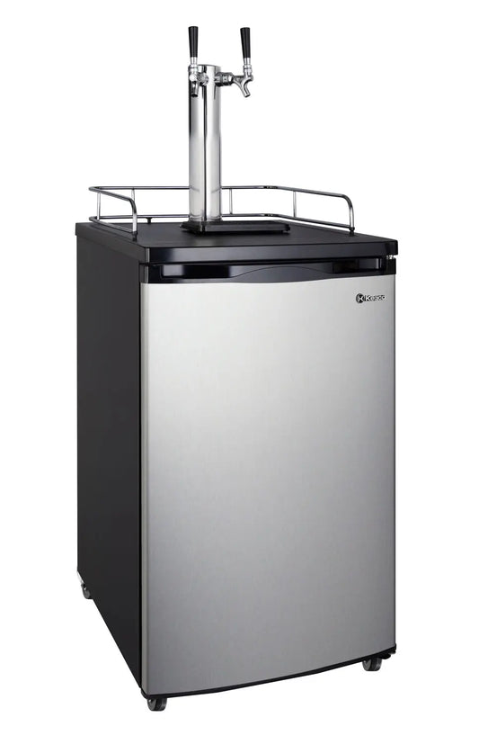 Kegco 20" Wide Dual Tap Stainless Steel Kegerator - K199SS-2NK