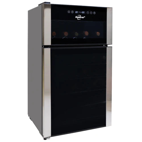 Koolatron 29 Bottle Dual Zone Wine Cooler, Black - WC29