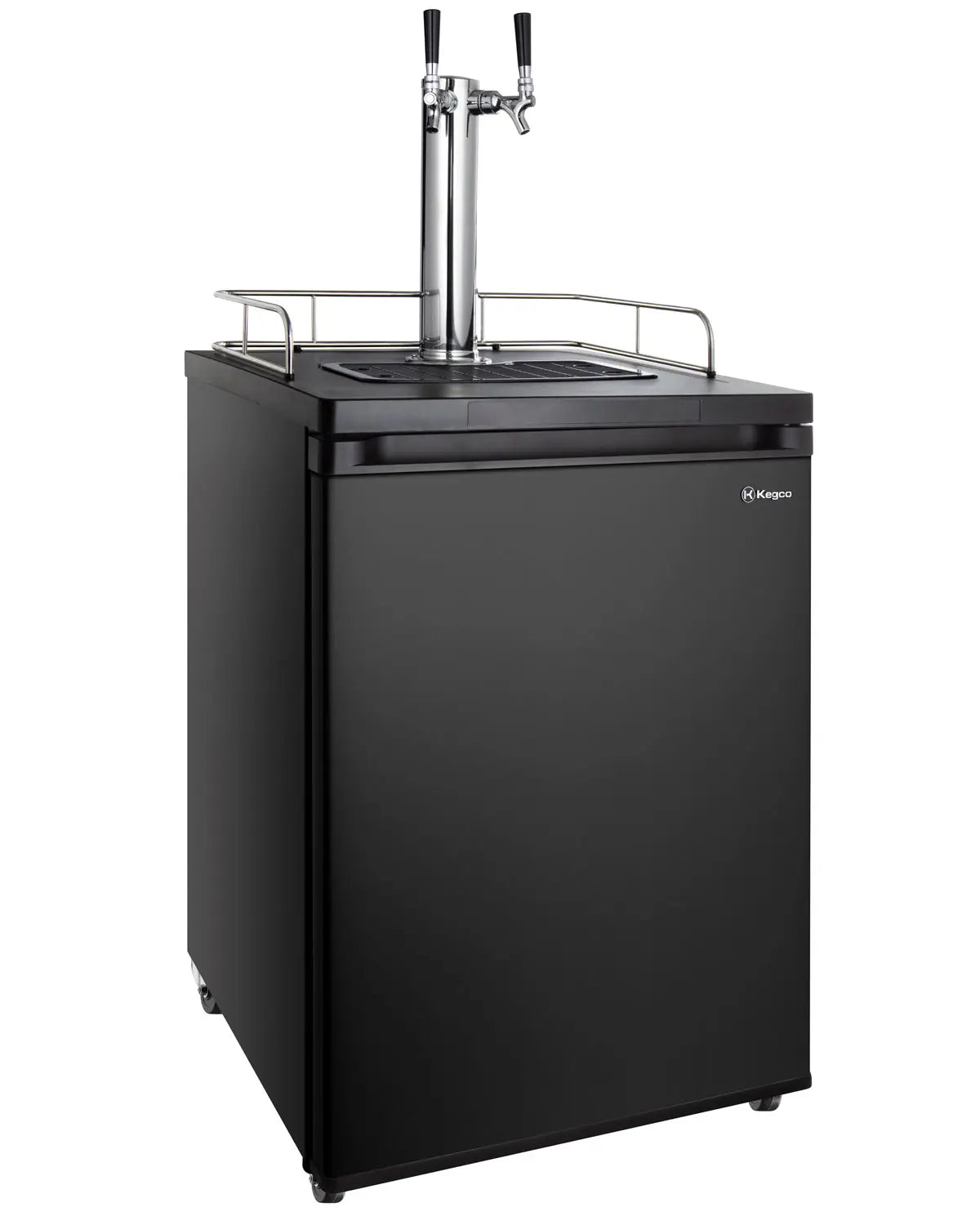 Kegco 24" Wide Cold Brew Coffee Dual Tap Black Kegerator - ICK20B-2NK