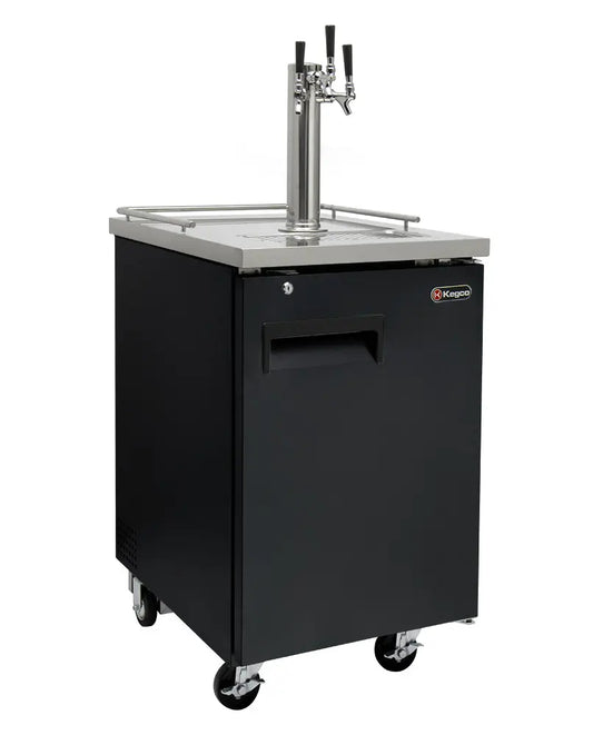 Kegco 24" Wide Triple Tap Black Commercial Kegerator - XCK-1B-3