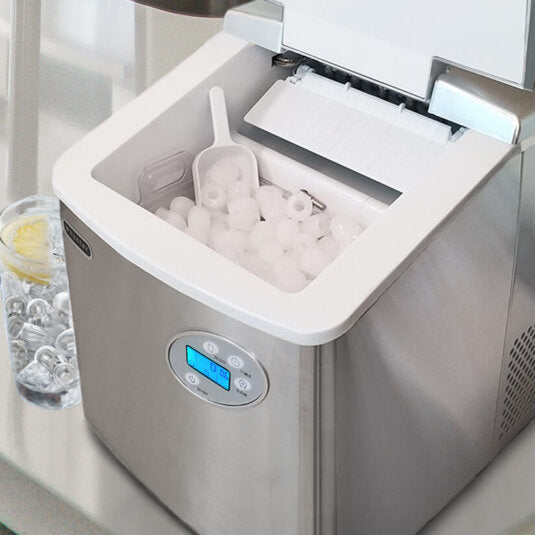 Whynter Portable Ice Maker with 49lb Capacity Stainless Steel with Water Connection - IMC-491DC