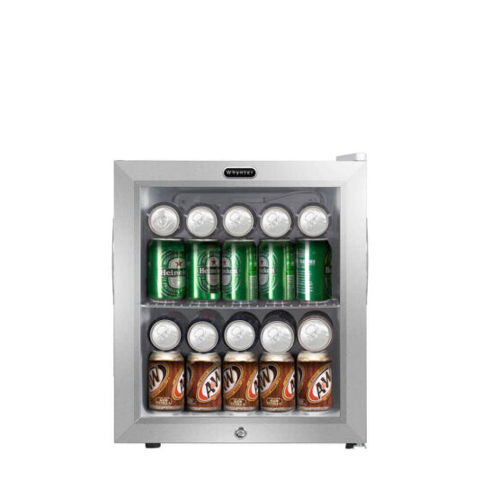 Whynter Beverage Refrigerator With Lock – Stainless Steel 62 Can Capacity - BR-062WS