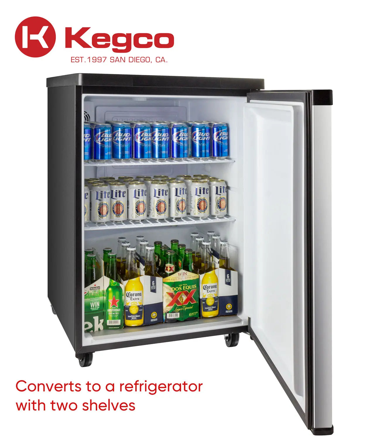 Kegco 24" Wide Single Tap Digital Kegerator -HBK309S-1NK