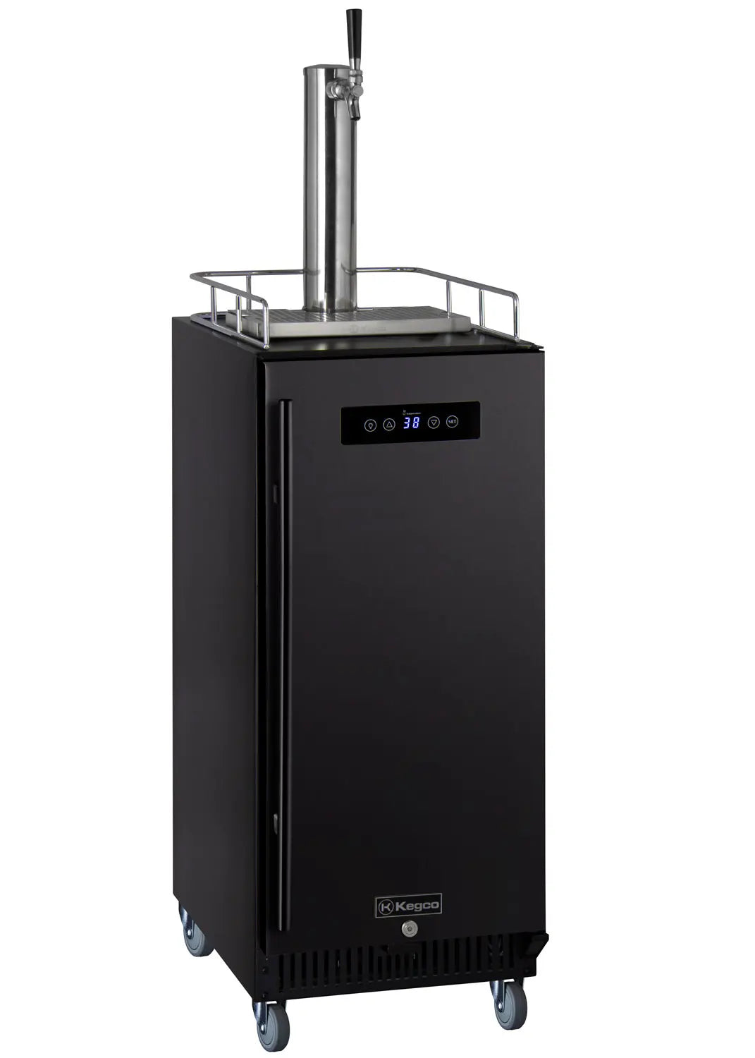 Kegco 15" Wide Single Tap Black Commercial Kegerator - SLK15BBRNK