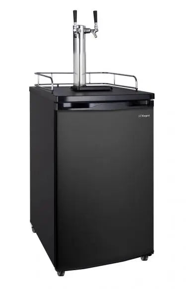 Kegco 20" Wide Dual Tap Black Kegerator - K199B-2NK