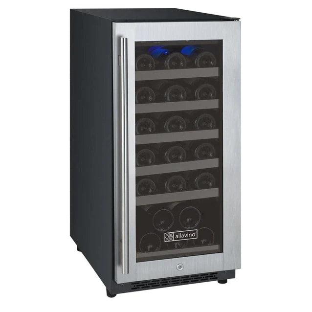 Allavino 15" Wide 30 Bottle Single Zone Wine Refrigerator VSWR30-1SR20