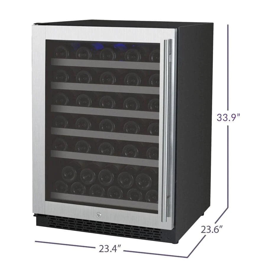 Allavino 24" Wide 56 Bottle Single Zone Wine Refrigerator - VSWR56-1SL20